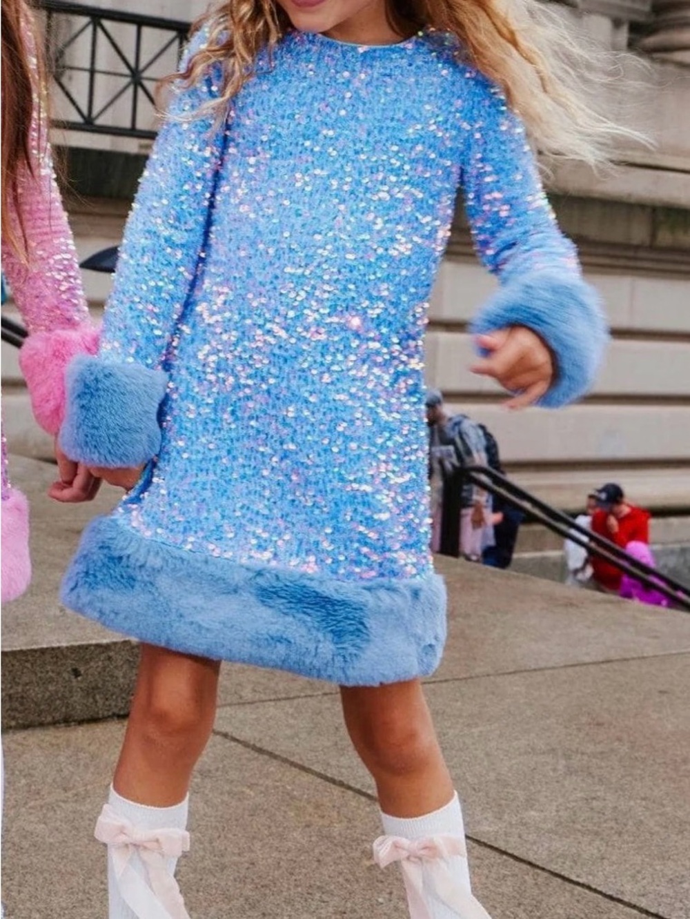 Lola & the Boys Celeste Shimmer Dress